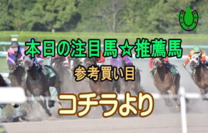 本日の他のレースの注目馬☆推薦馬＆参考買い目